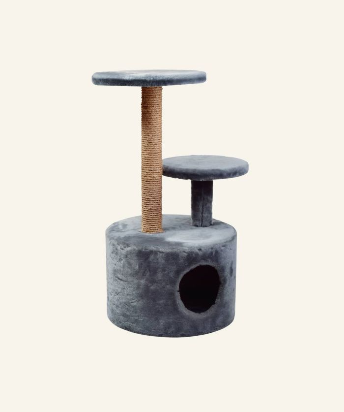 Multi-level cat tree with hideaway
