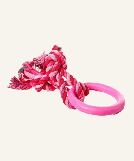 Cotton rope tug ring toy